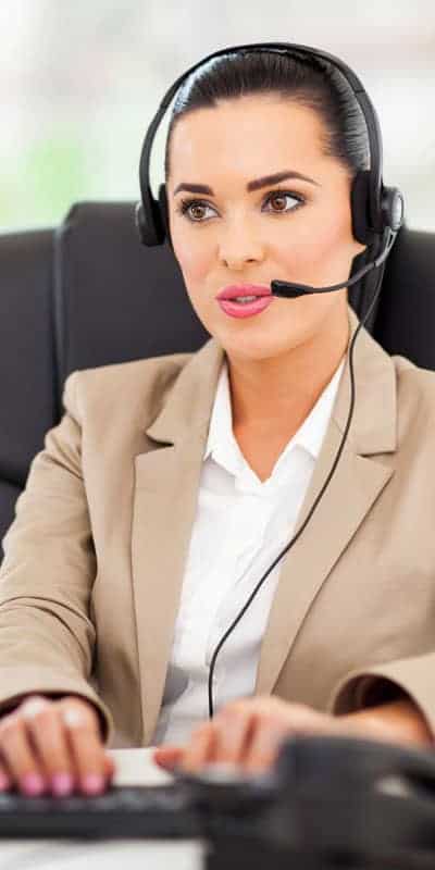 Portrait of a confident female customer service representative